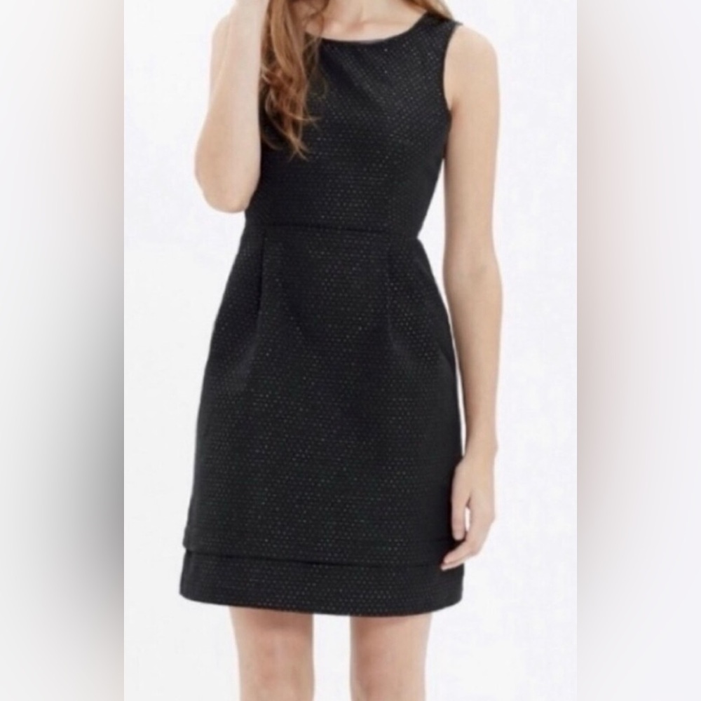 Madewell Black Textured Mini Dress